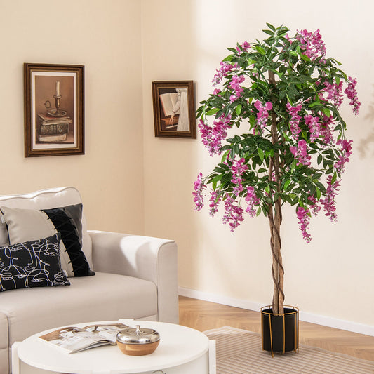 Faux Wisteria Plant, 5.5 FT – Nursery Pot