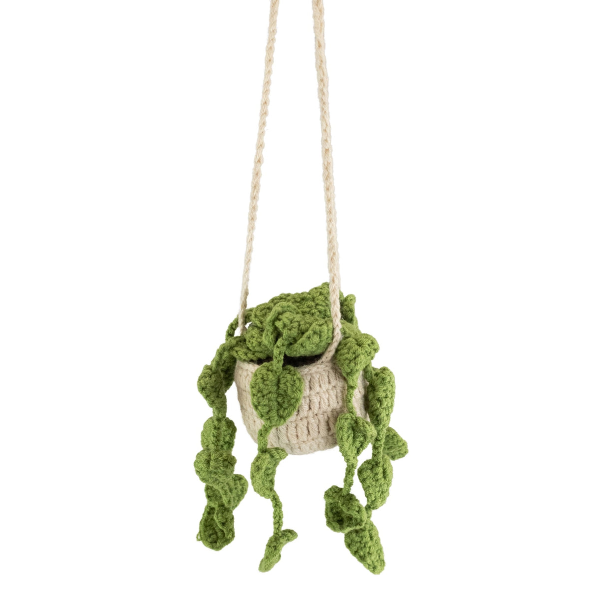 Plant Crochet Hanging Basket Car Accessory