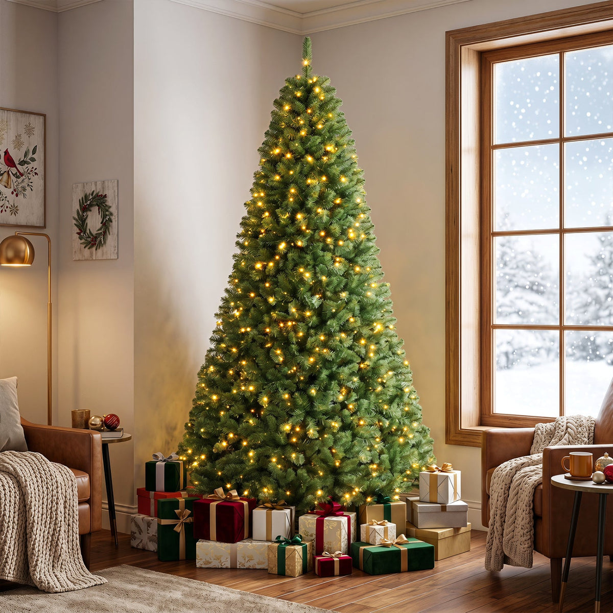 Pre-Lit Artificial Christmas Tree, 6–8 FT – Remote Control