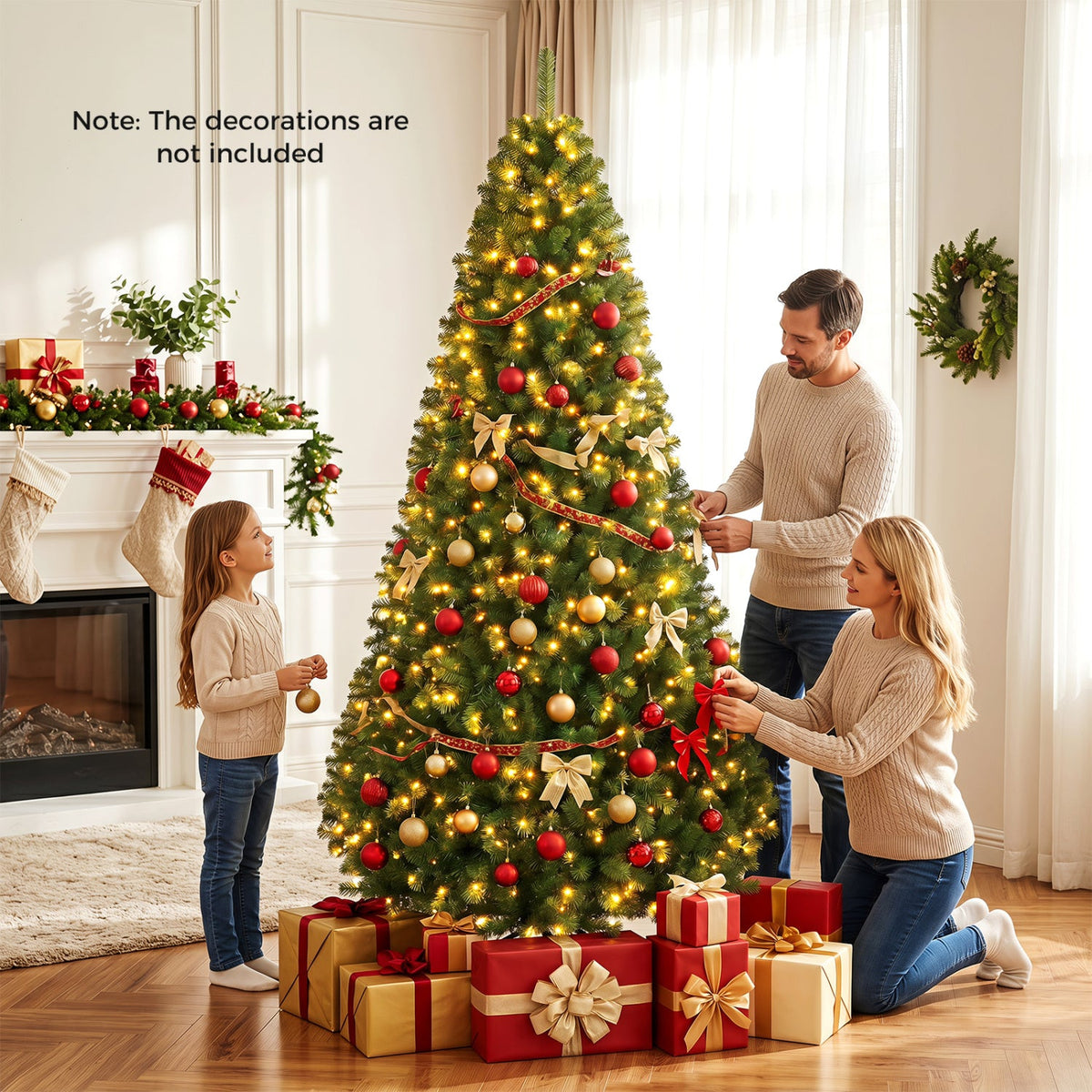 Pre-Lit Artificial Christmas Tree, 6–8 FT – Remote Control