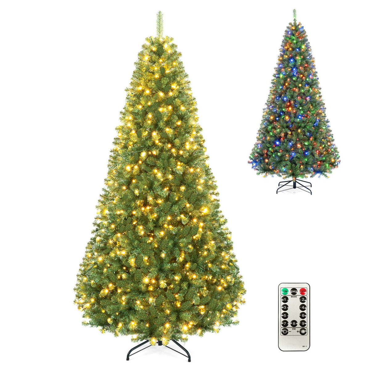 Pre-Lit Artificial Christmas Tree, 6–8 FT – Remote Control