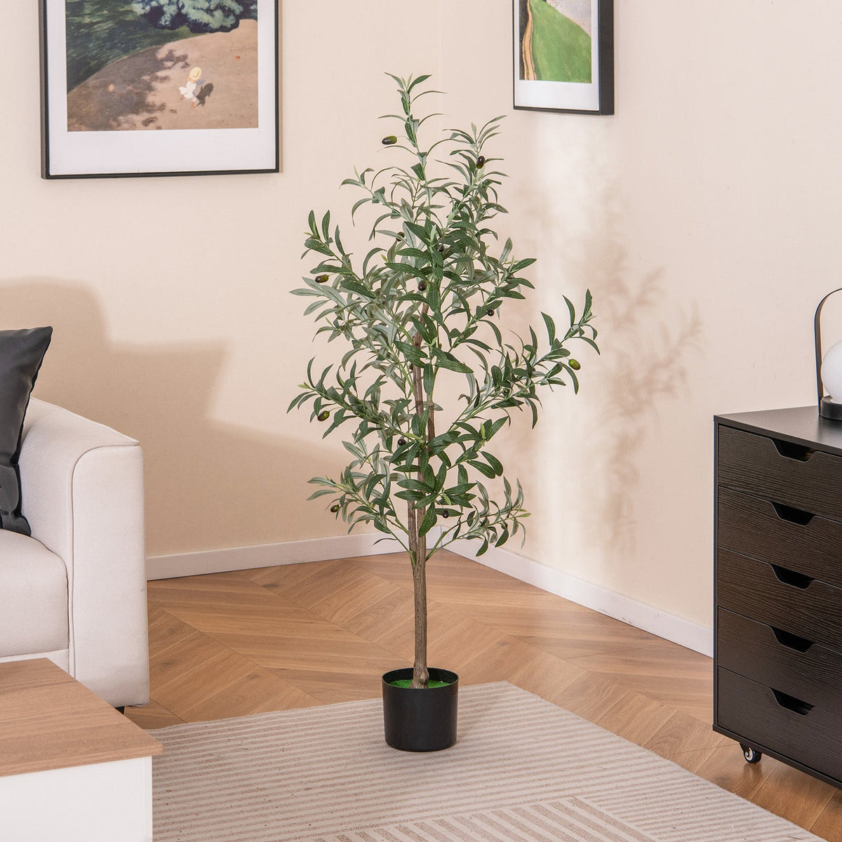 Faux Olive Trees, 4.5 FT – Set of 2