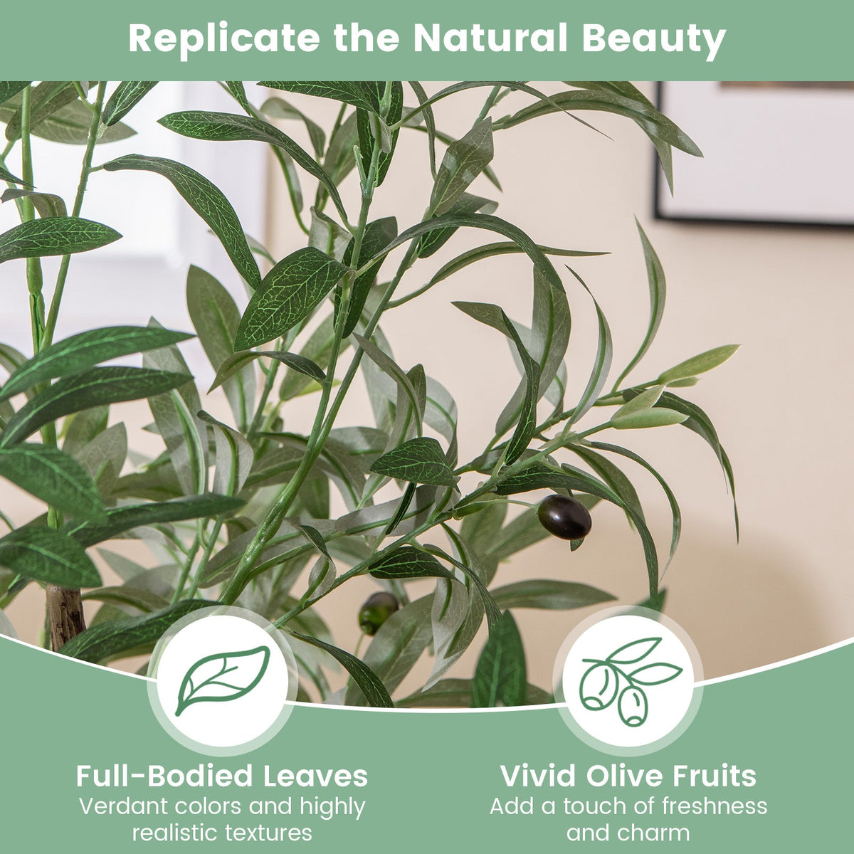 Faux Olive Trees, 4.5 FT – Set of 2