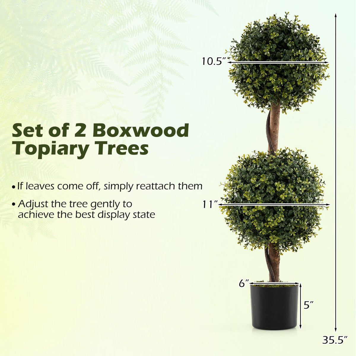 Faux Double-Ball Topiary Trees – Set of 2