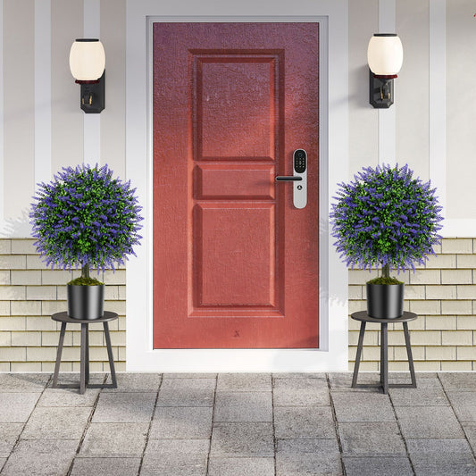 Faux Lavender Topiary Ball Trees, 23" – Set of 2