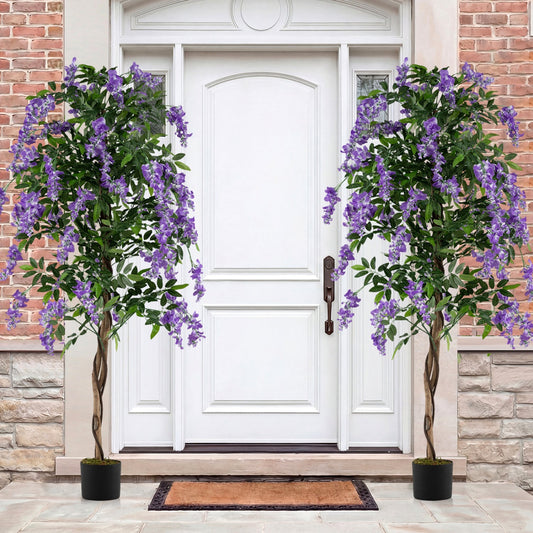 Faux Wisteria Trees, 6 FT – Set of 2