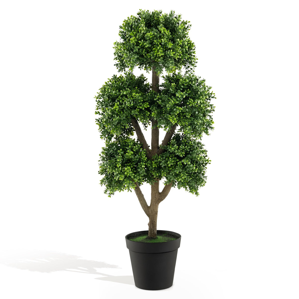 Faux Boxwood Topiary Ball Tree, 45"