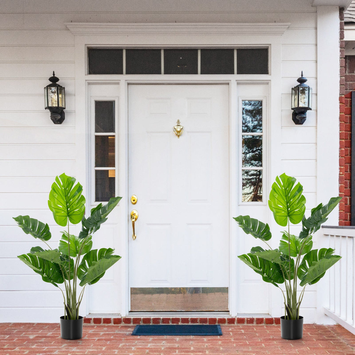 Faux Monstera Trees, 48" – Set of 2