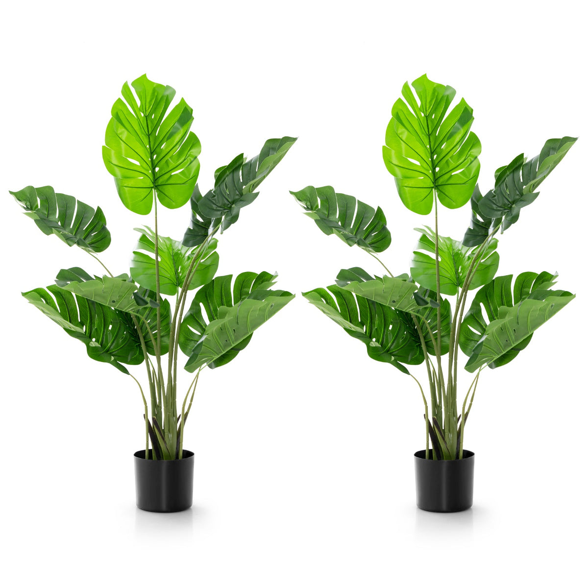 Faux Monstera Trees, 48" – Set of 2