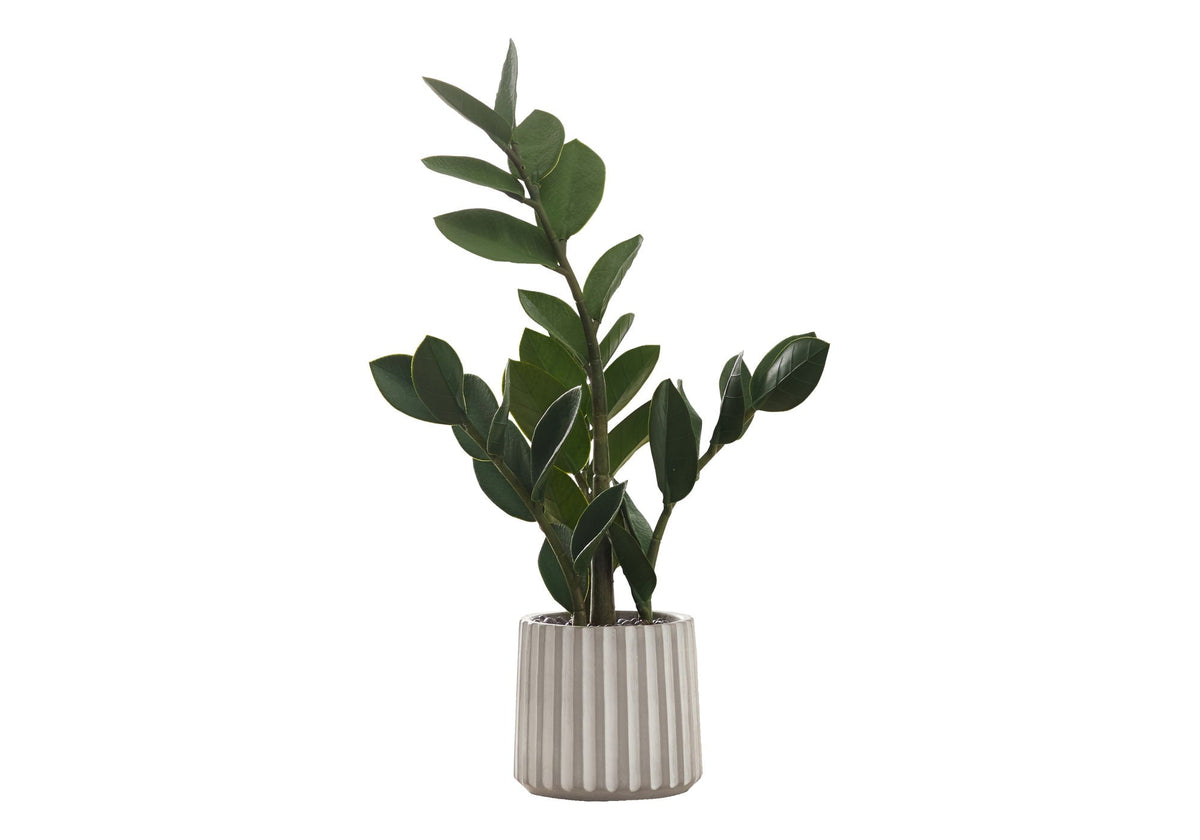 20" Tall, Artificial Plant, Zz, Indoor, Faux, Fake, Table, Greenery, Potted, Real Touch, Decorative - Green