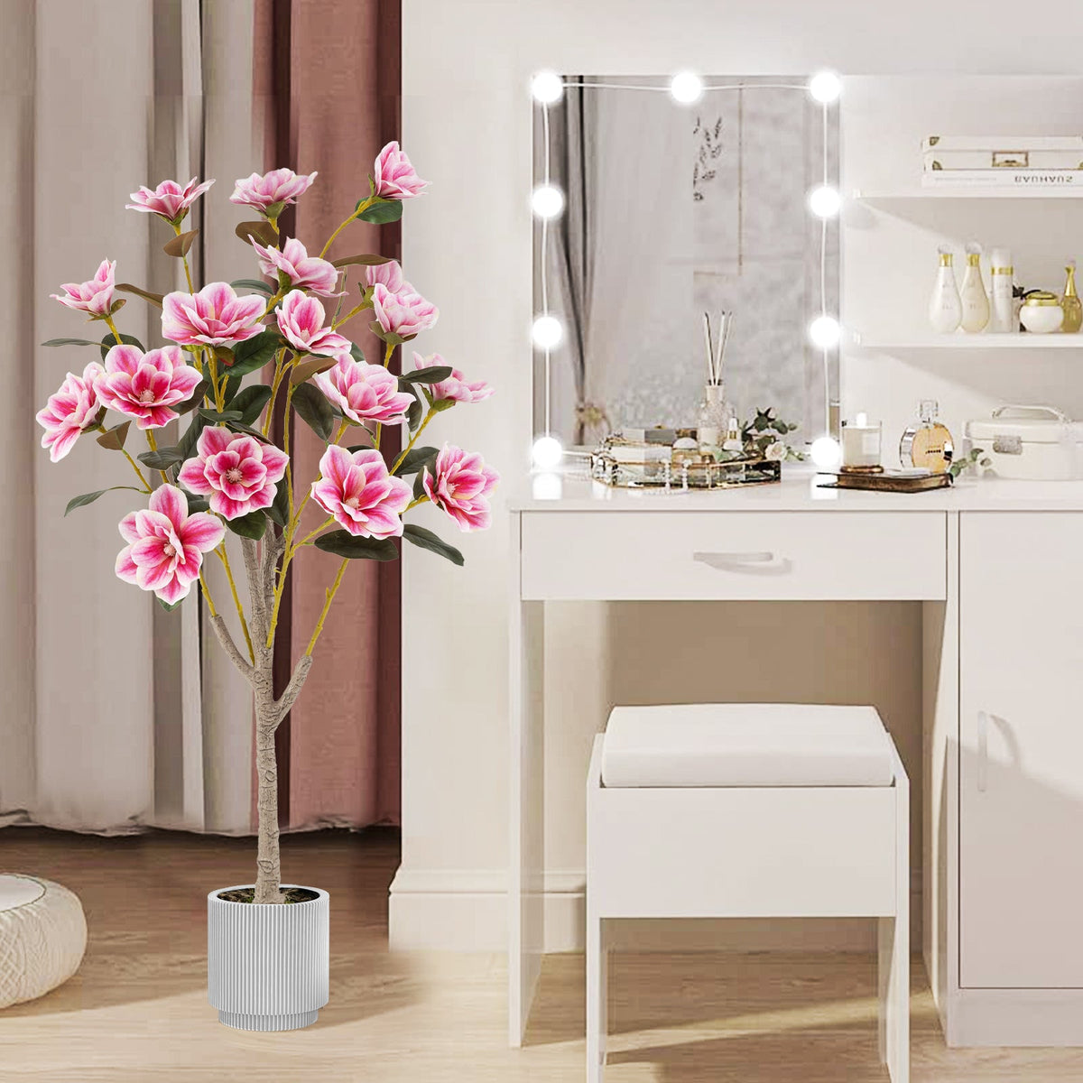 Faux Wedding Flower Plant – Pink Blooms