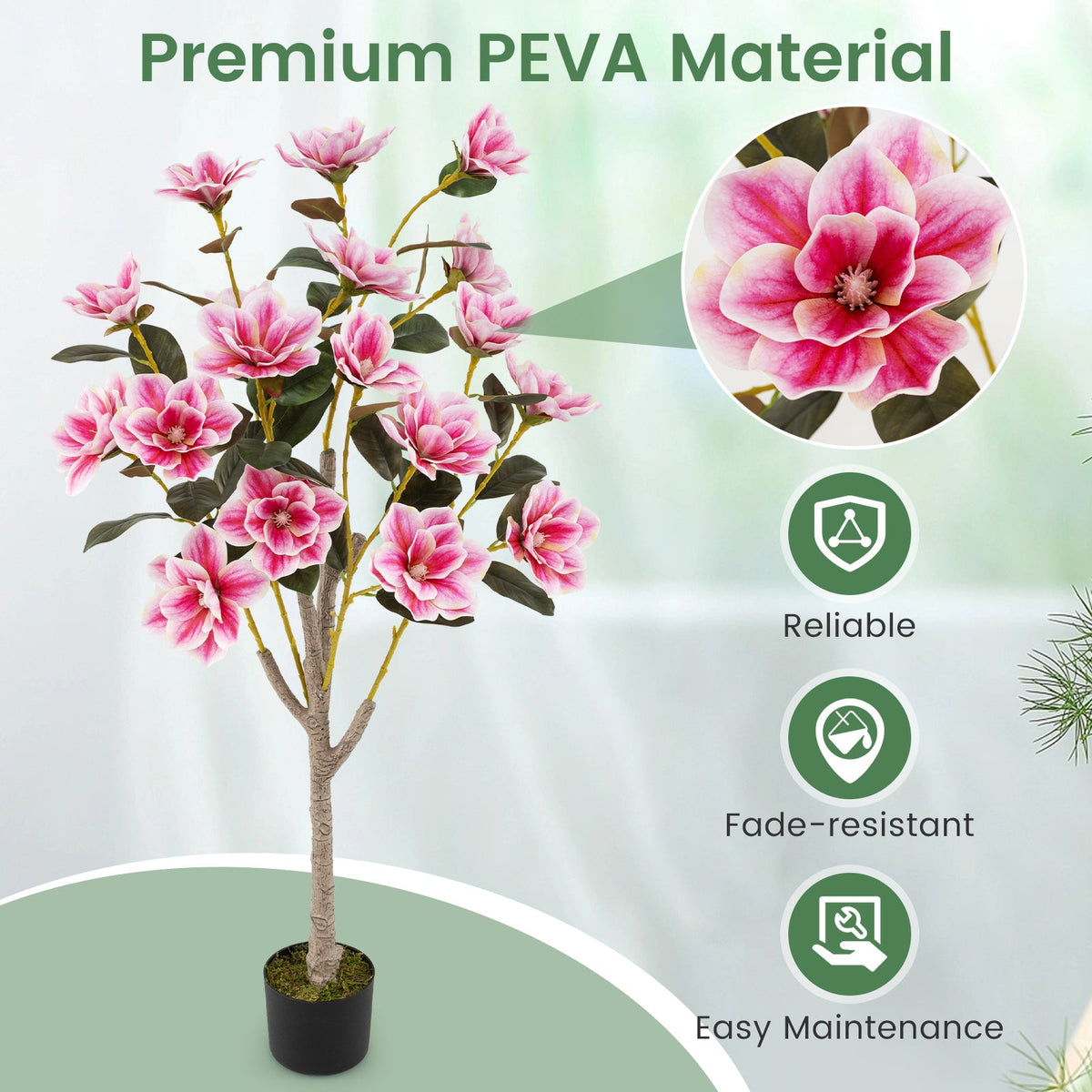 Faux Wedding Flower Plant – Pink Blooms