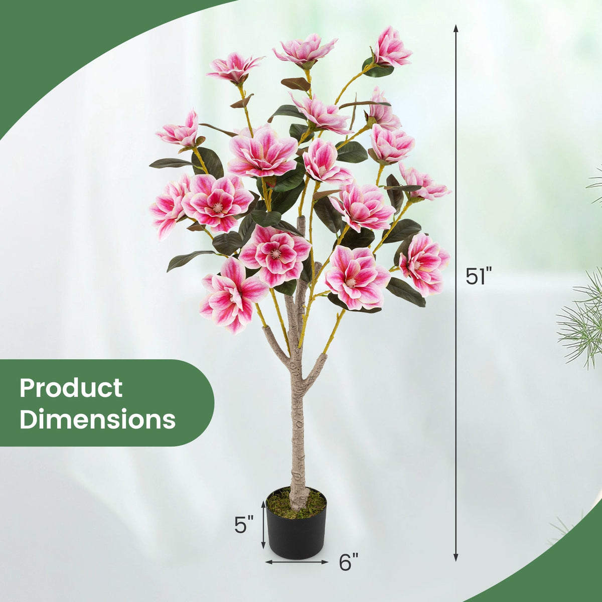 Faux Wedding Flower Plant – Pink Blooms