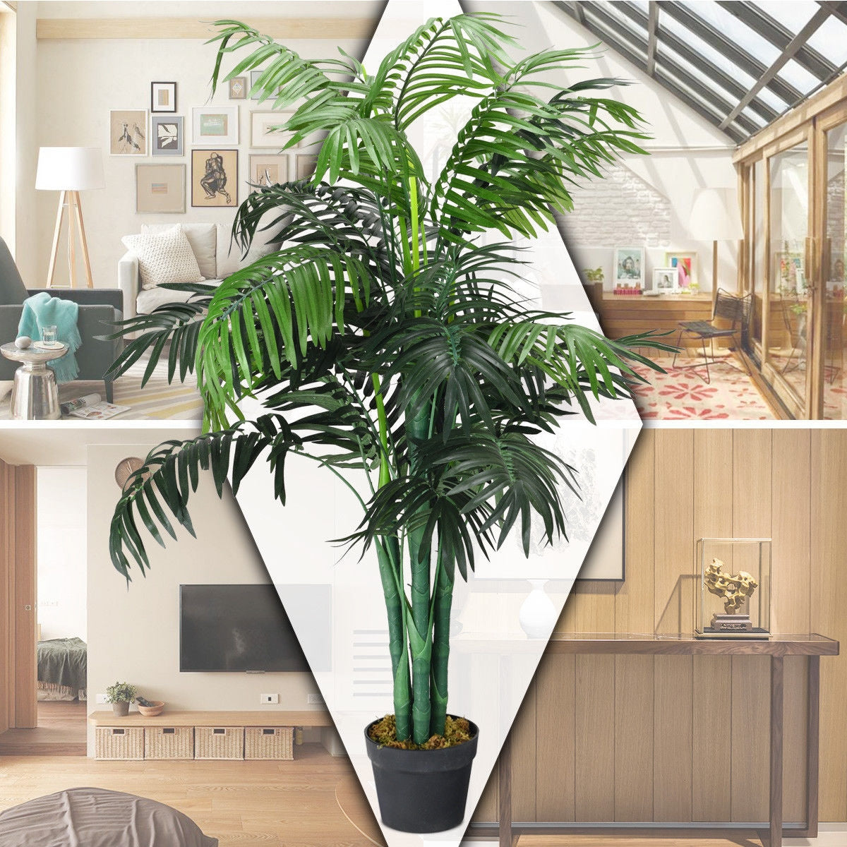 Faux Areca Palm Tree, 3.5 FT