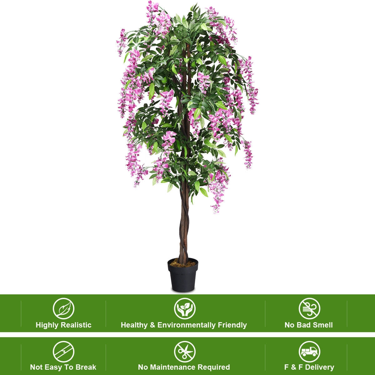 Faux Wisteria Tree, 6 FT