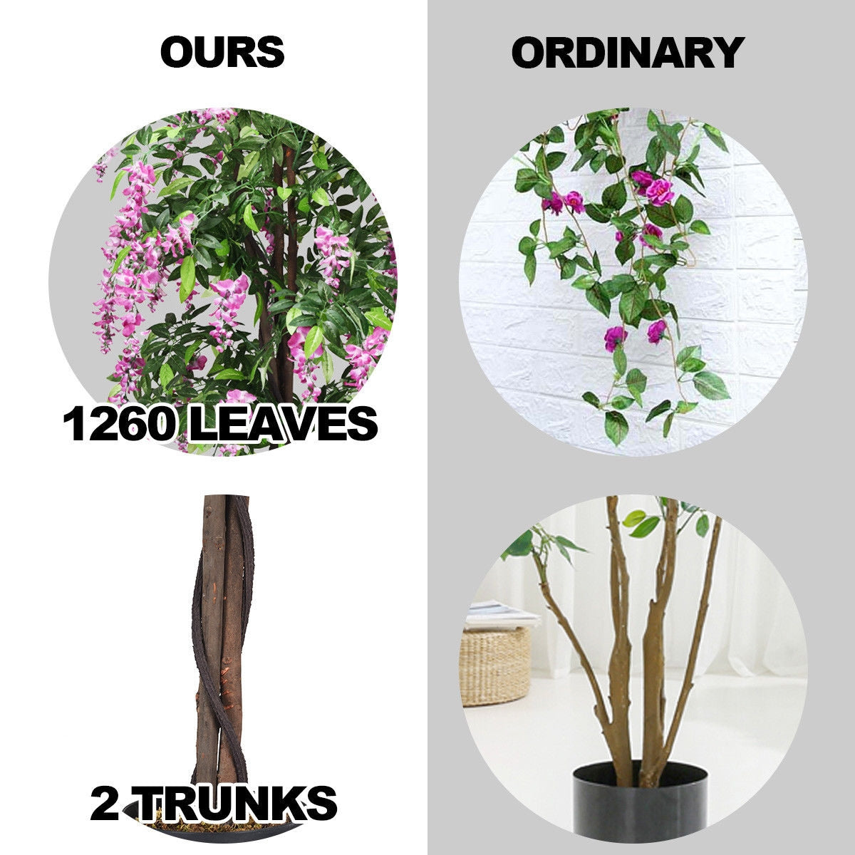 Faux Wisteria Tree, 6 FT