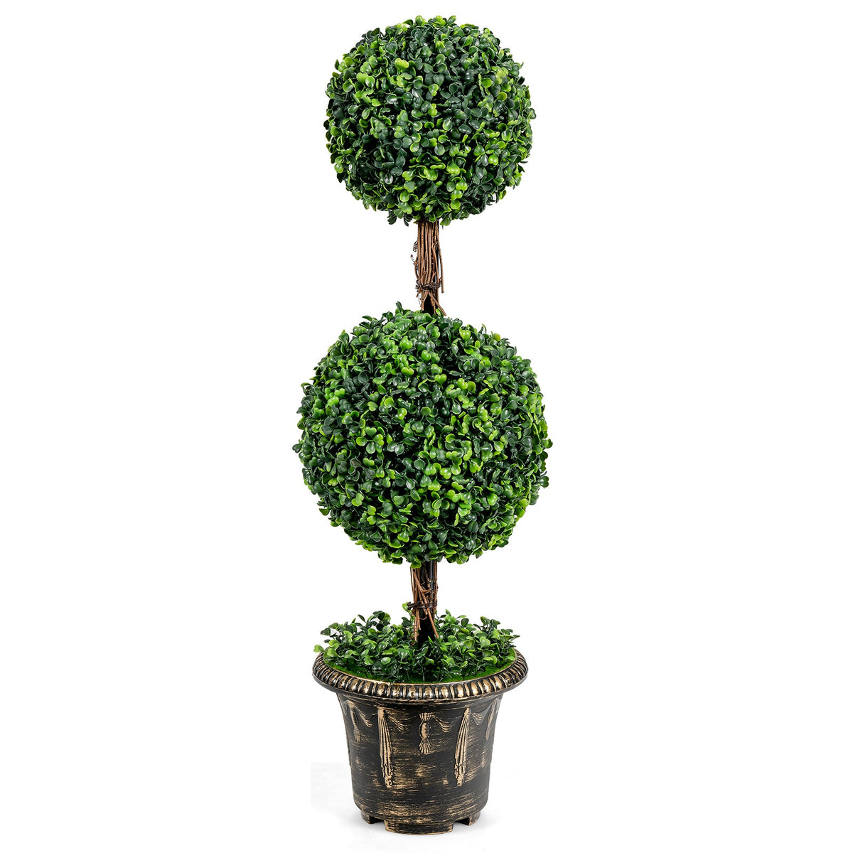 Faux Double-Ball Topiary Tree, 36"