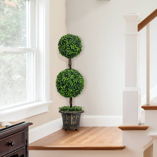Faux Double-Ball Topiary Tree, 36"