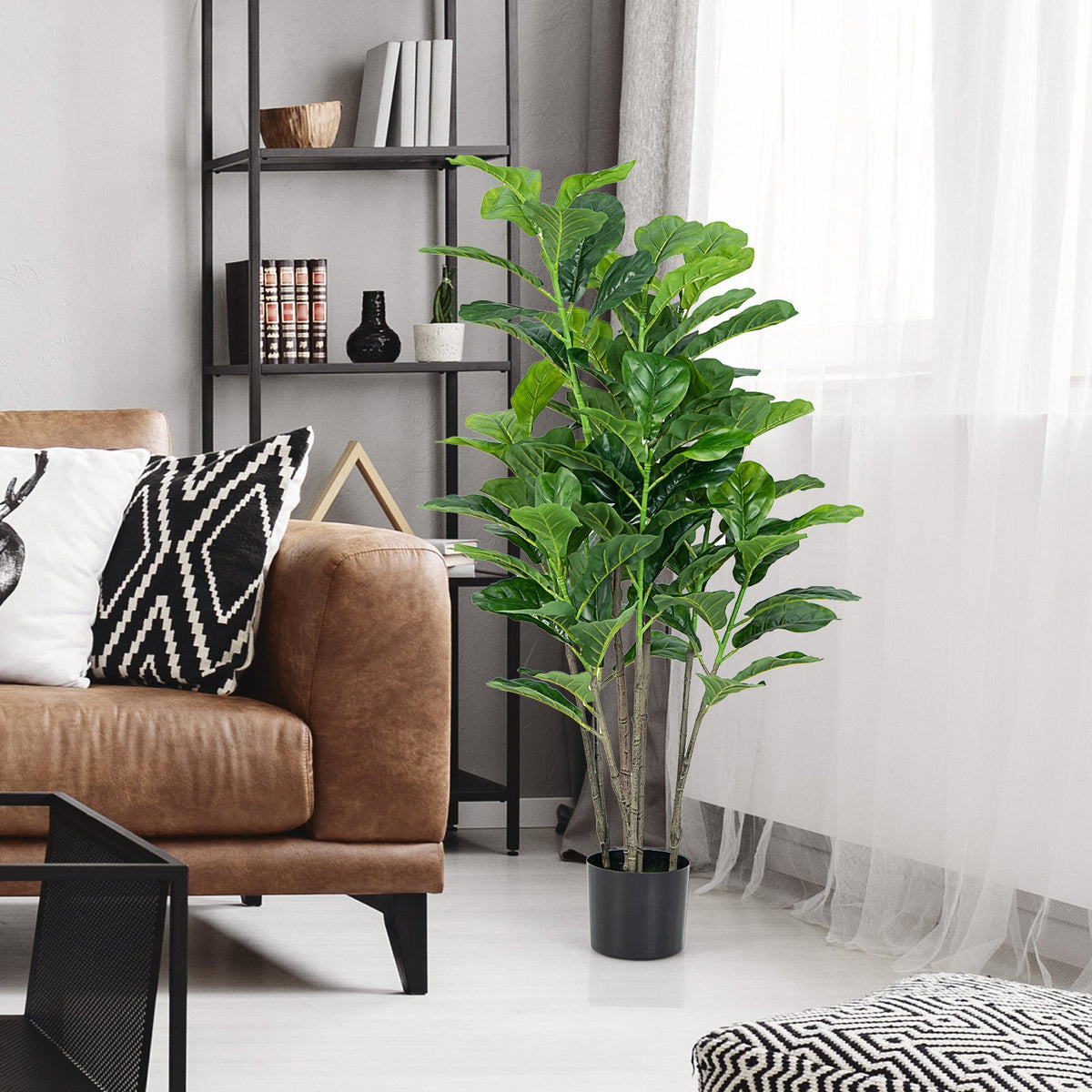 Faux Fiddle Leaf Fig Trees, 51" – Set of 2