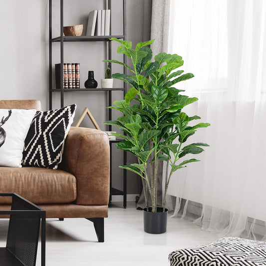 Faux Fiddle Leaf Fig Trees, 51" – Set of 2