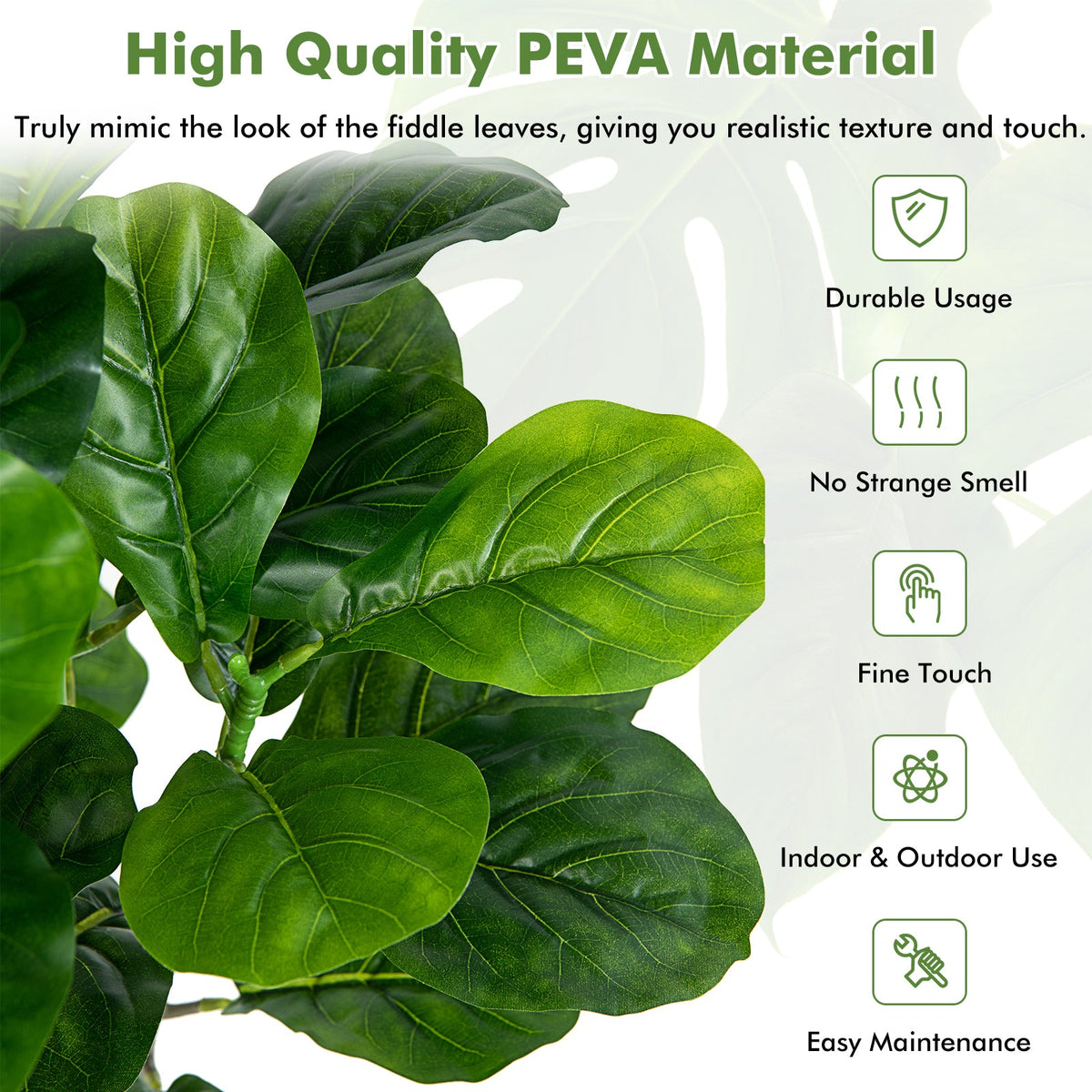 Faux Fiddle Leaf Fig Trees, 51" – Set of 2