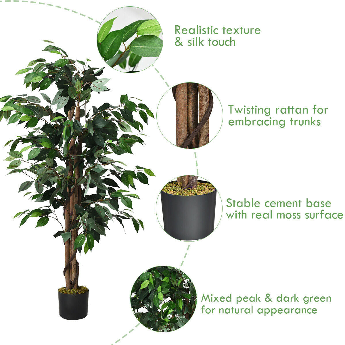 Faux Ficus Tree, 4 FT
