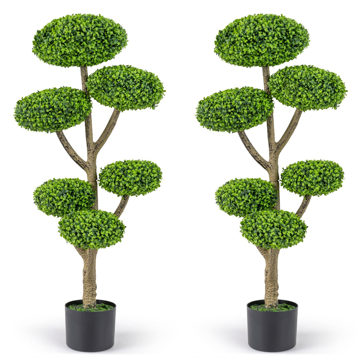 Faux 6-Ball Topiary Trees – Set of 2