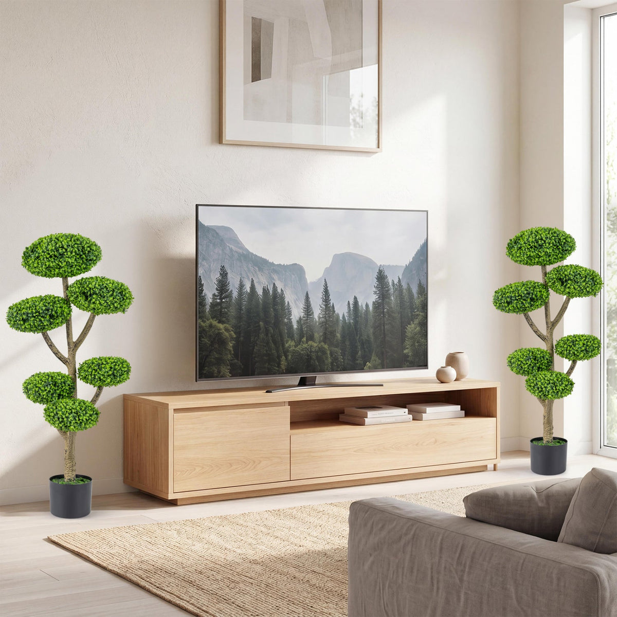 Faux 6-Ball Topiary Trees – Set of 2