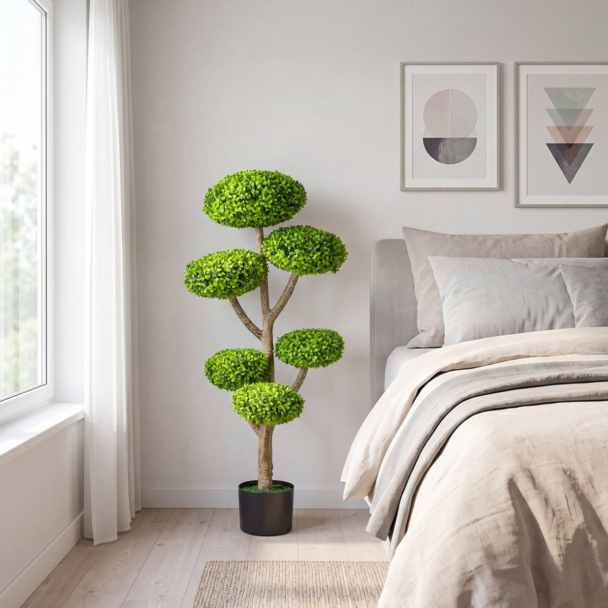 Faux 6-Ball Topiary Trees – Set of 2
